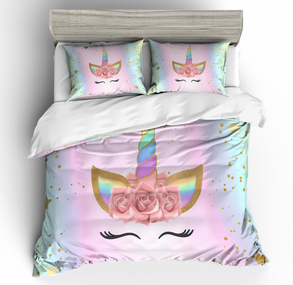 3d Unicorn Quilt Cover Bedding Set, Baby Duvet Cover Sets