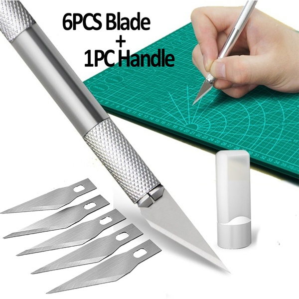 6PCS Precision Cutter Hobby Knife Set 6PCS Knife with 1PC Tool Hobby Blades  Refill Excel Craft Art Knife Kit Cutter for Art, Hobby