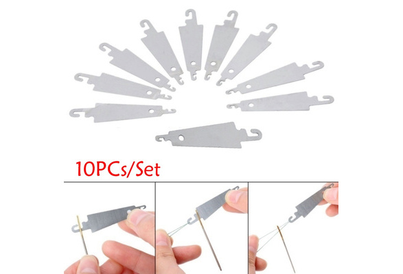 10x Steel Hook needle threader help for hand sew RibbonCLDbroidery cross tooUTZI