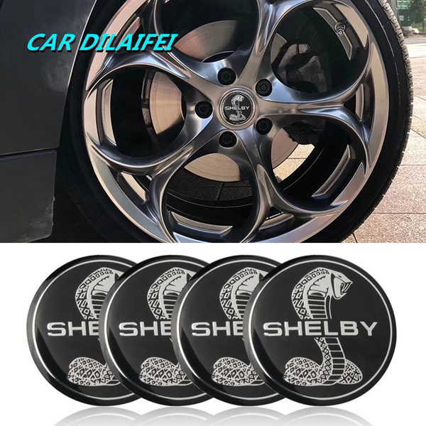 Center Cover Hubcap Truck nut Hubcaps Suitable for Ford-Mustang Shelby Cobra 4PCS 56mm Color : H 60mm car Logo Badge Sticker hub Cover Center Cover
