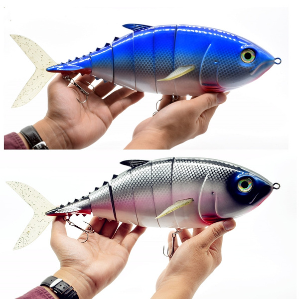 15.7inch/40cm 36oz Swimbait Deep Sea Big Lures Fishing Lure Vivid Tuna  Pesca Bait Fishing Tackle Outdoor Sport Hunting