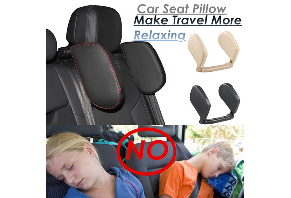 Black Car Cushion Comfortable Support on Both Sides Car Seat Headrest Neck Cushion Lanxi Auto Neck Pillow Neck Support Bule, one Size