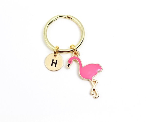 flamingo keychain