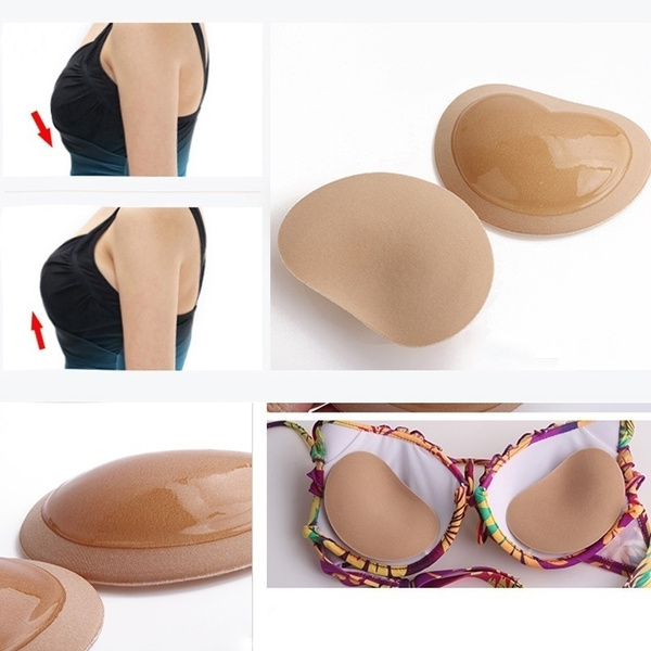Self-adhesive Bra Inserts, 2 Pairs Of Bra Insert Pads, Sponge Bra Push-up  Pads, Bra Inserts Bra Pads, Silicone Breast Enhancer Push Up Bra, For  Bikini