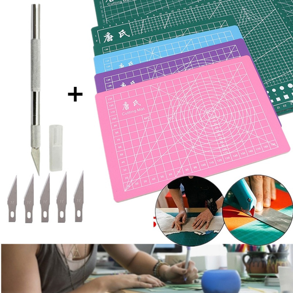 1 Cutting Pad + 1 Exacto Knife + 6 blades,A3/A4/A5 Cutting Board