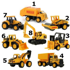 8 types Diecast Mini Alloy Construction Vehicle Engineering Car Dump-car Dump Truck Model Classic Toy
