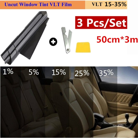 1%/5%/15%/25%/35% VLT Car Home Glass Window TINT TINTING Film Vinyl *. 