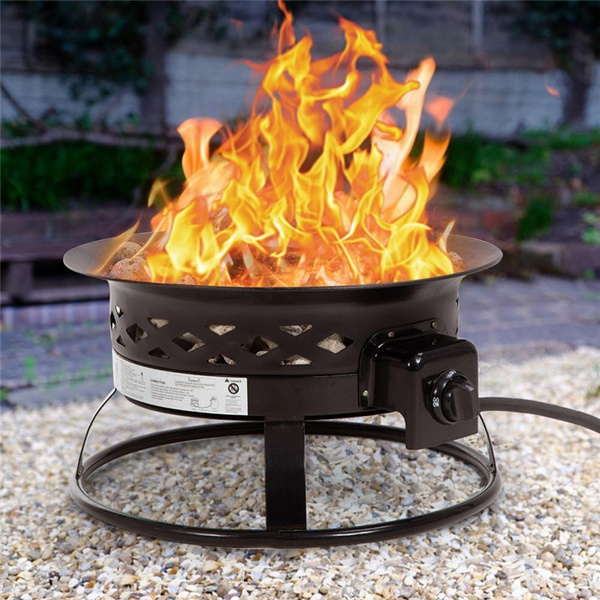 Patio Propane Gas Fire Pit Outdoor, Portable Fire Pit For Camping Propane
