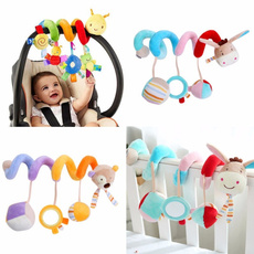 Hot Sale Baby Bed Stroller Hanging Toy Colorful Educational Lovely Plush Animal Baby Kids Rattle