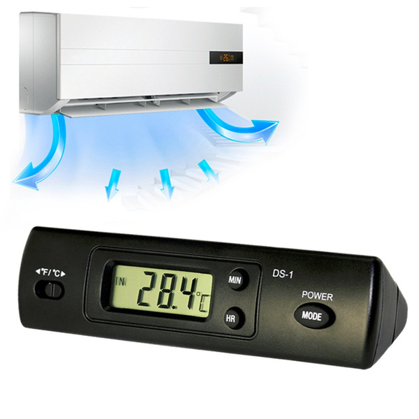 Car Fahrenheit Celsius Thermograph Clock Temp Gauge Meter Digital Thermometer 