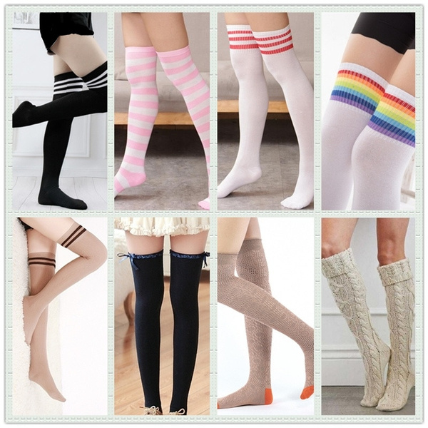 Thigh high clearance dance socks