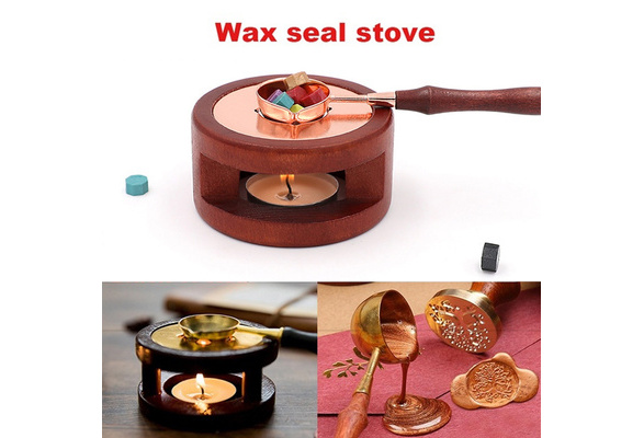 Wax Seal Kit Warmer Melting Spoon Kit Sticks Furnace Tool for Sealing Stamp GR 