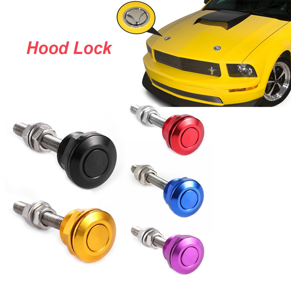 Universal 22mm Push Button Car Bonnet Locking Hood Pins Quick