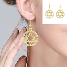 Star, Dangle Earring, Jewelry, gold