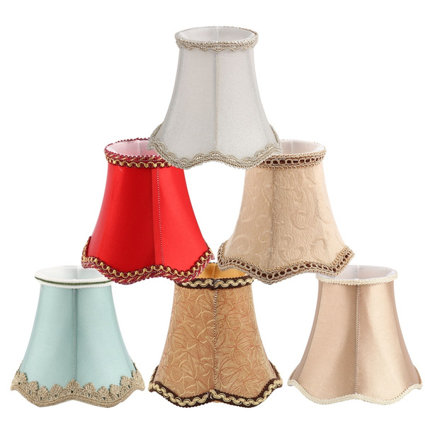 6pcs Chandelier Wall Ceiling Clip On, Red Chandelier Lamp Shades Set Of 6