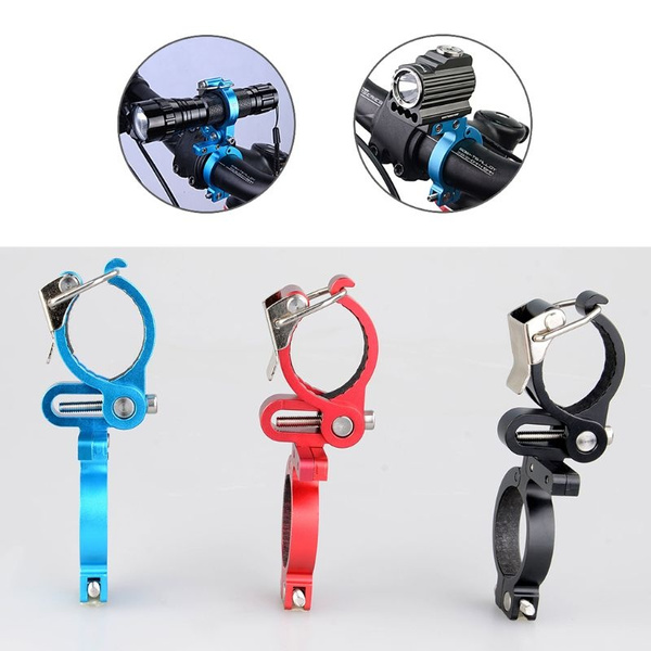 Bike Light Holder Cycle Handlebar Flashlight Mount Torch Bracket Aluminum Alloy