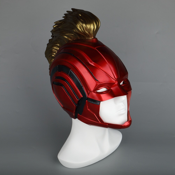 2019 Movie Captain Marvel Mask Superhero Women Carol Danvers Helmet Halloween 