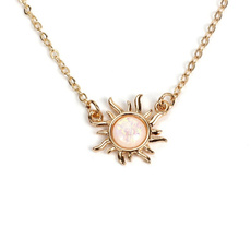 Flowers, Jewelry, gold, women necklace