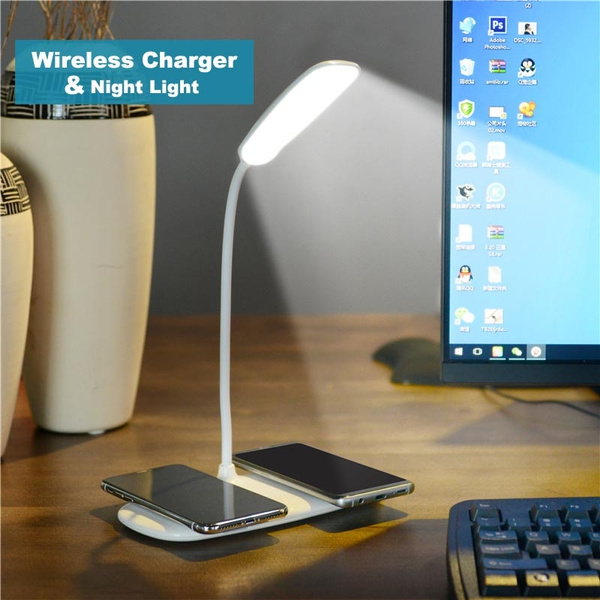 Led Table Lamp Wireless Charger For, Table Lamp With Mobile Charger