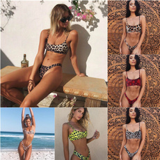Summer, bikini set, leopard print, Leopard