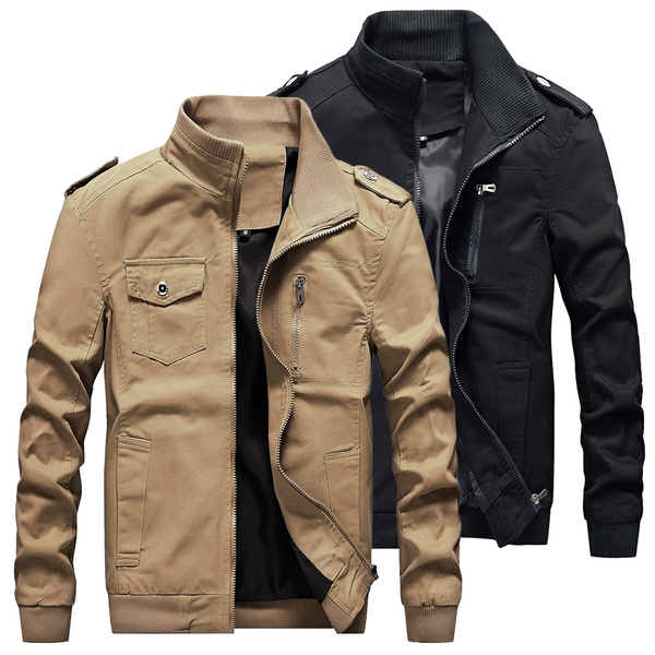 Jamickiki New Fashion Outdoor Mens Casual Military Thin Army Jacket Coat. 3 Colors Wish