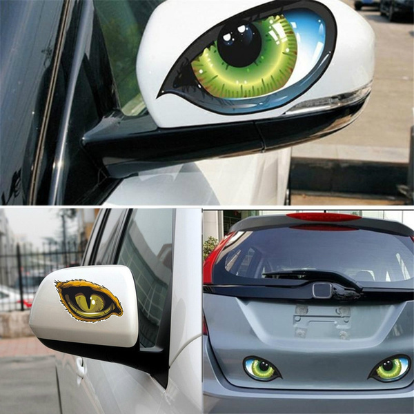 Details about   Luggage Decor 3D Smile Face  Car Stickers Luggage Sticker  Side Mirror Rearview 
