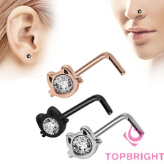 cute, nosestudsampring, twistnosering, DIAMOND