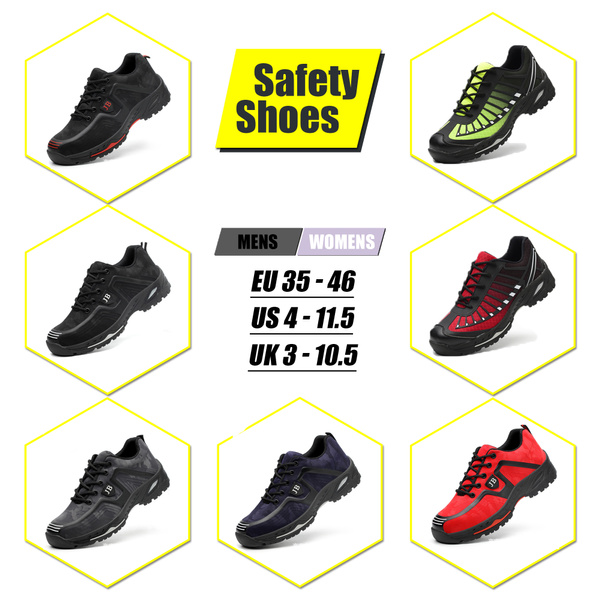 Mens Womens Safety Shoes Work Trainers Steel Toe Cap Lightweight