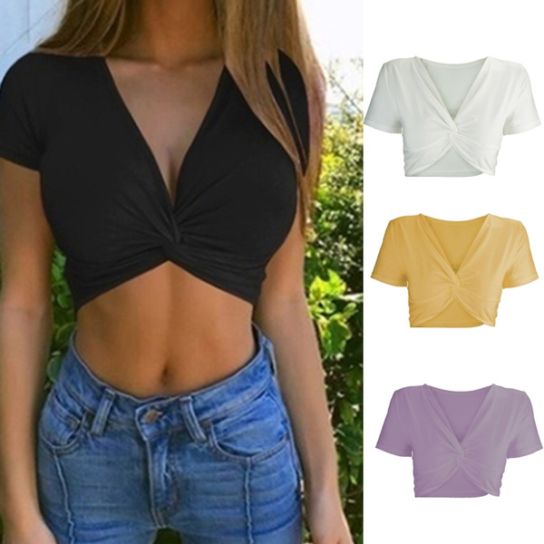 low v cut shirt