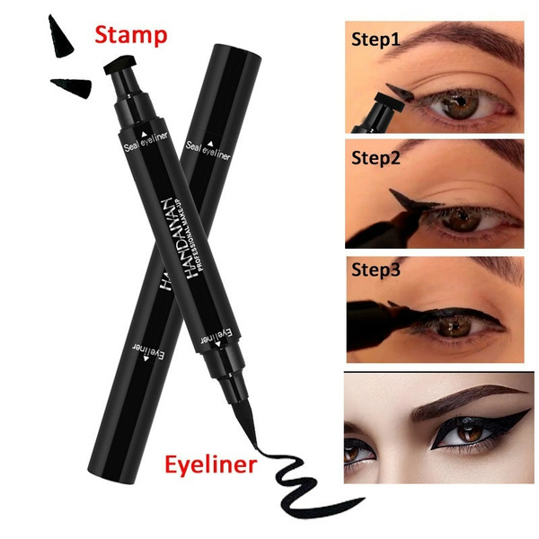 Doubleheaded seal eyeliner Triangle seal eyeliner 2in1 waterproof