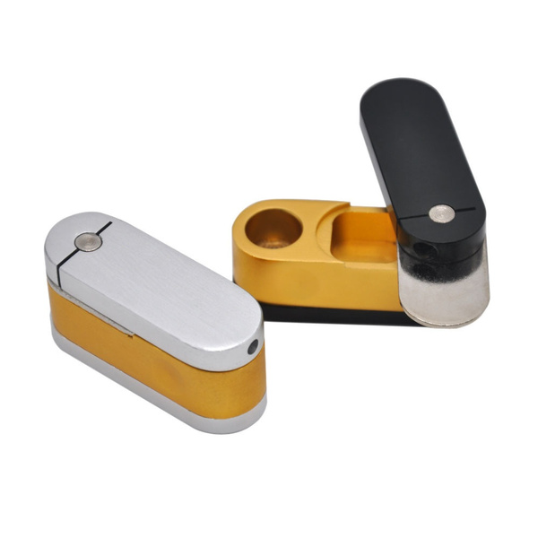 Hornet metal two layer turning smoking pipe portable portable filter