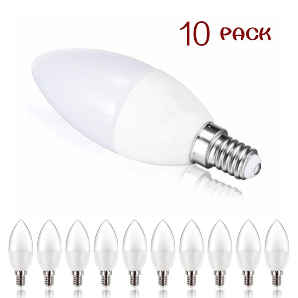 6pcs 5W LED Candle Bulb E14 Lamp Indoor Light 110V/220V Chandelier Home Lighting 