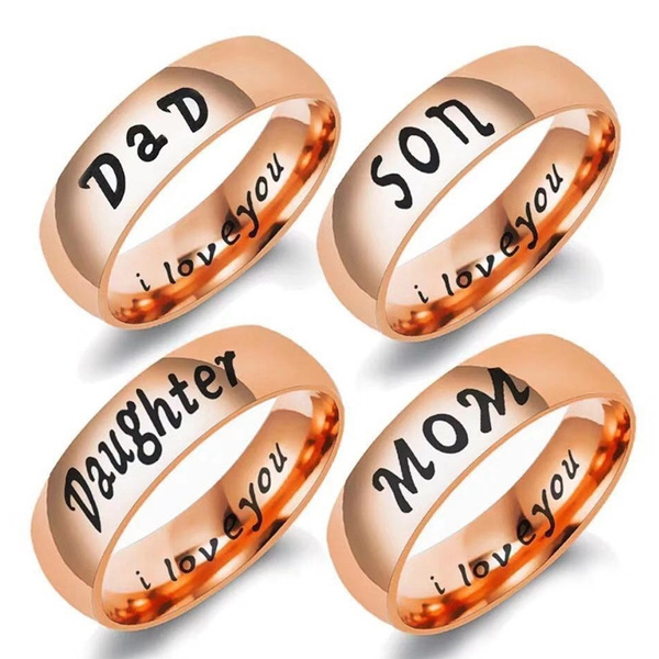 personalized mother daughter rings