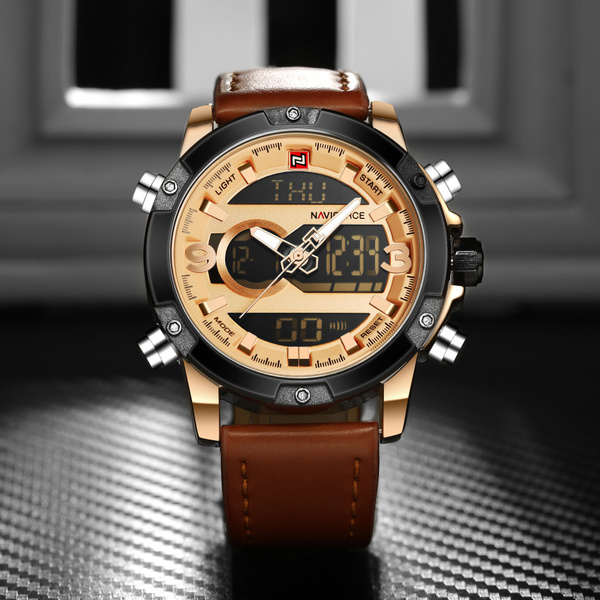 NAVIFORCE Pilot 9097 Multifunctional Dual Display Men's Watch Nightlight  Quartz Watch Wholesale Popular watches, fashion watches, business watches,  sports watches, men's watches, | Wish