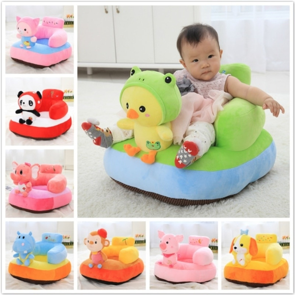 Baby seats sofa support chair learning to sit soft plush toy seat without fil~NV 