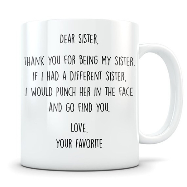 Buy Sister Gifts from Sister - Funny Mothers Day Gifts for Sister, Sister  in Law - Soul, Little, Big Sister Gifts, Twin Sisters, Sister Birthday Gift  - Sisters are like Chubby Thighs -