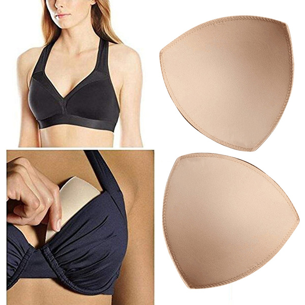 1Pair Women Removable Sponge Bra Pad Insert For Sports Bra Bikini