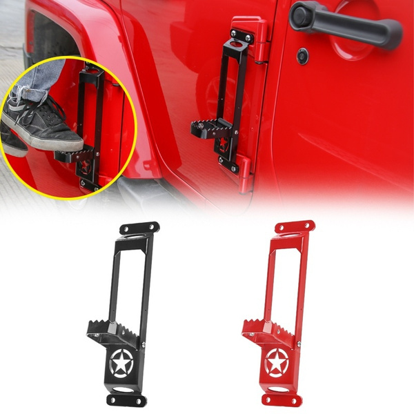 Solid Steel Car Door Foot Plate Climbing Kit Door Hinges Foot Rest ...