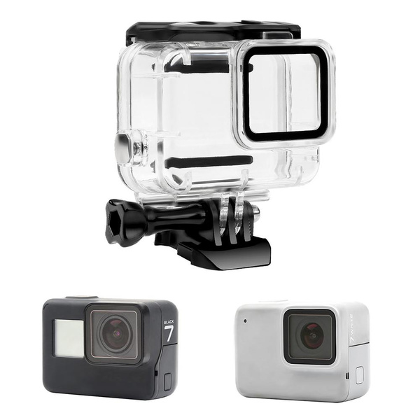 Portable Waterproof Case Housing for Gopro Hero 7 Silver White Underwater  Protection
