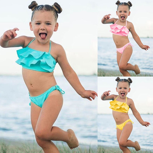 Cute kids hot sale in bikinis