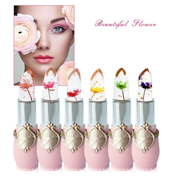 gold foil flower color changing lipstick