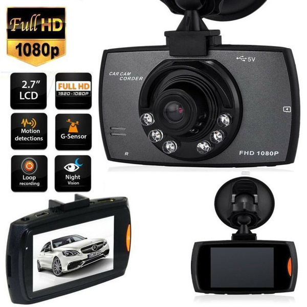 1080P 2.7"HD LCD Dual Lens Car Dash Camera Video DVR Cam Recorder Night Vision 