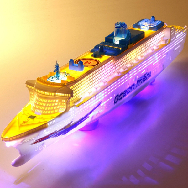 Flashing Ocean Liner Cruise Ship Boat Electric Toy w/ LED Light & Sound Gift 