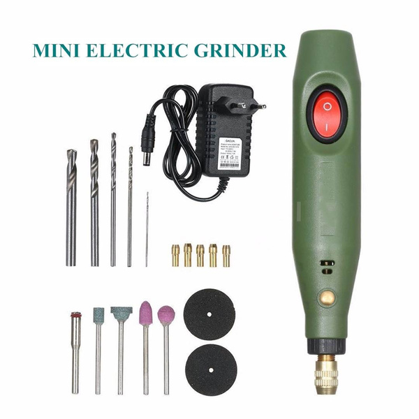 Mini Electric Grinder Drill Bits Set Drilling Polishing Milling