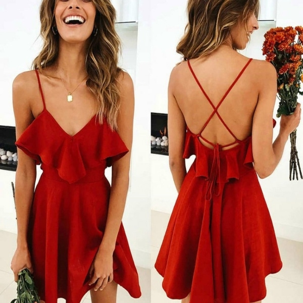 Sexy red clearance summer dresses