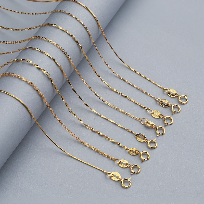 Women Fashion 925 Solid Silver Snake Bead Wave Chains Pendant Necklace 16-24/"