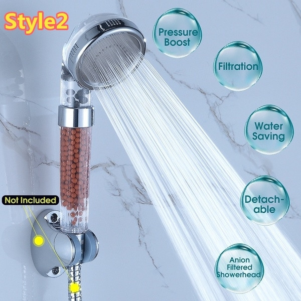 Head Thermochromic LED Bath Shower Sprinkler Sprayer Hand Held+2m Hose ABS 