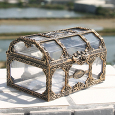 New Creative Plastic Transparent Treasure Box Crystal Gem Jewelry Box Storage Organizer Trinket Keepsake Treasure Chest