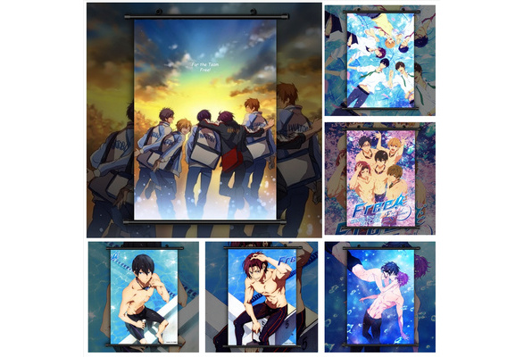 Free Iwatobi Swim club HD Print Anime Wall Poster Scroll Room Decor 