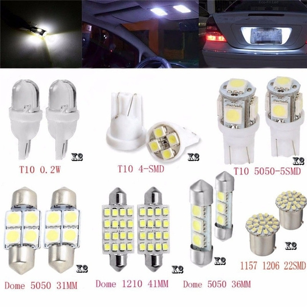 Buy TuningPros LEDDSI-T10-A9 Directional Signal Indicator LED Light Bulbs T10 We
